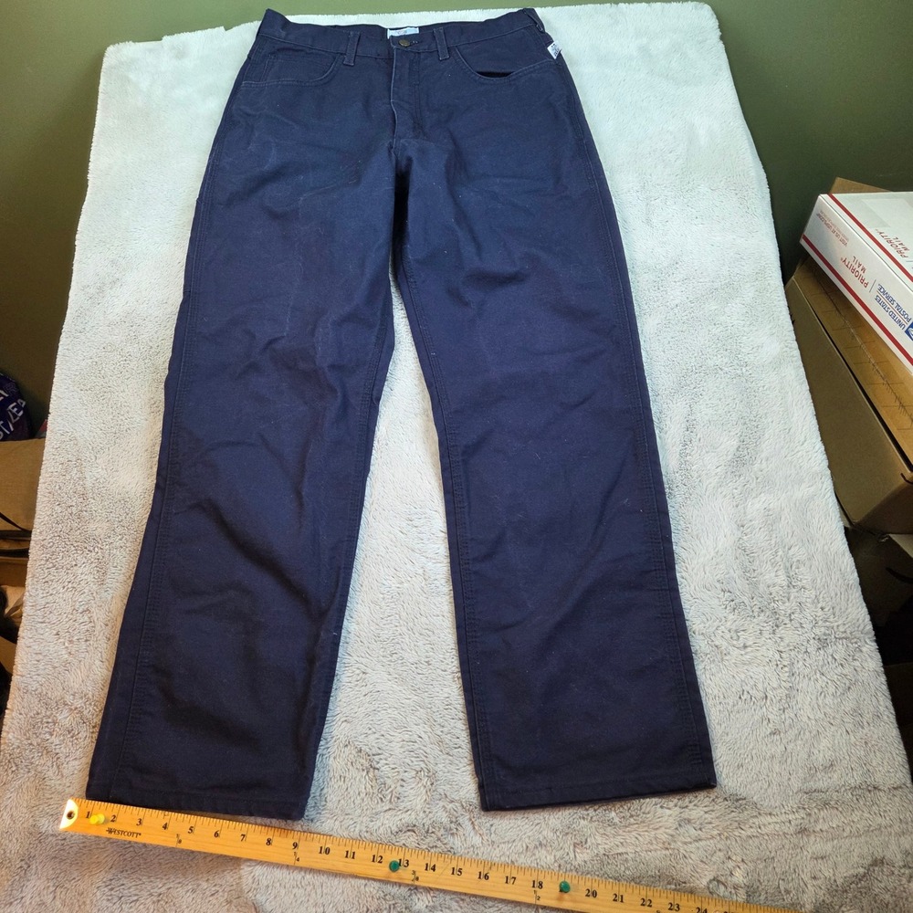 Tyndale FR Canvas Pants Mens 35x32 Arc Rated Flame Resistant Workwear Navy Blue
